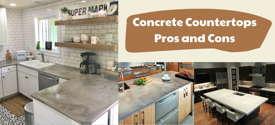Concrete Countertops Pros And Cons, White Concrete Countertop Pros And Cons
