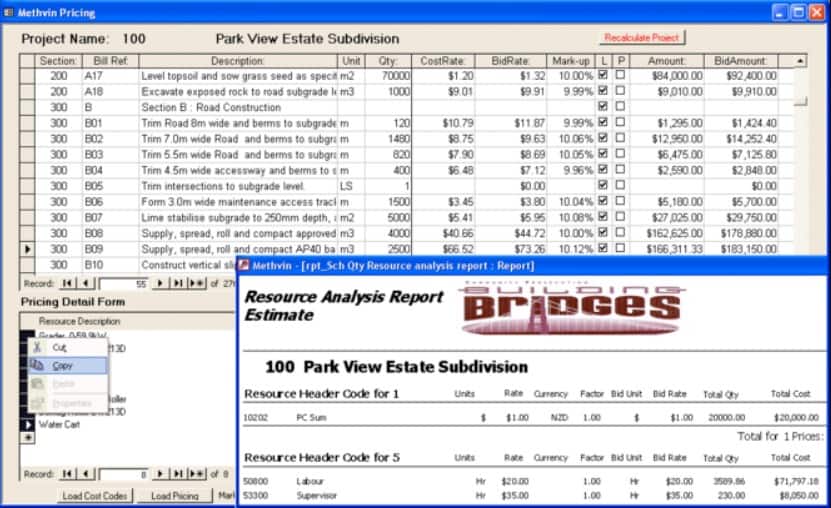 best software for construction estimating