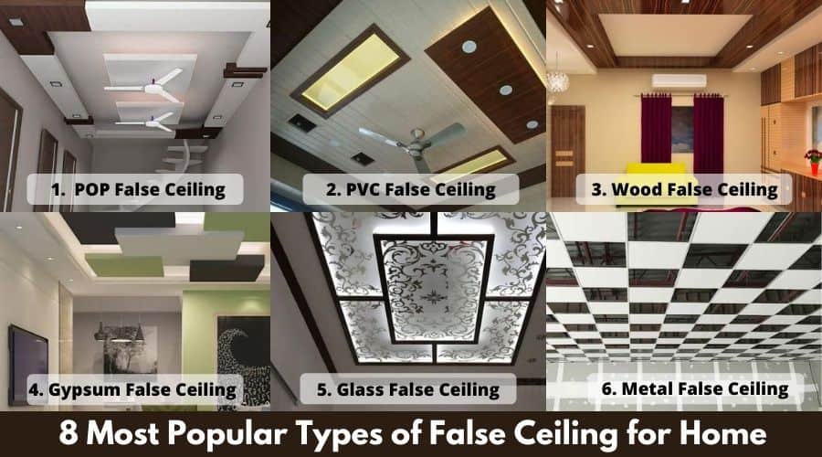 8 Types Of False Ceiling For Home, Best House Ceiling Material