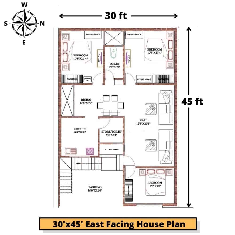 East Facing House Vastu Plan 30 X 45 Plansmanage East Facing House Vastu Plan 30 X 45 Plansmanage
