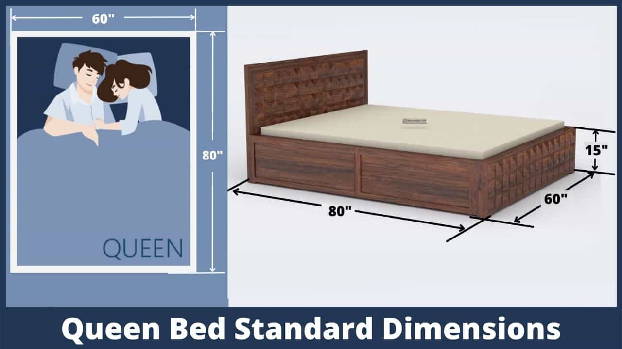 length and width of queen bed frame