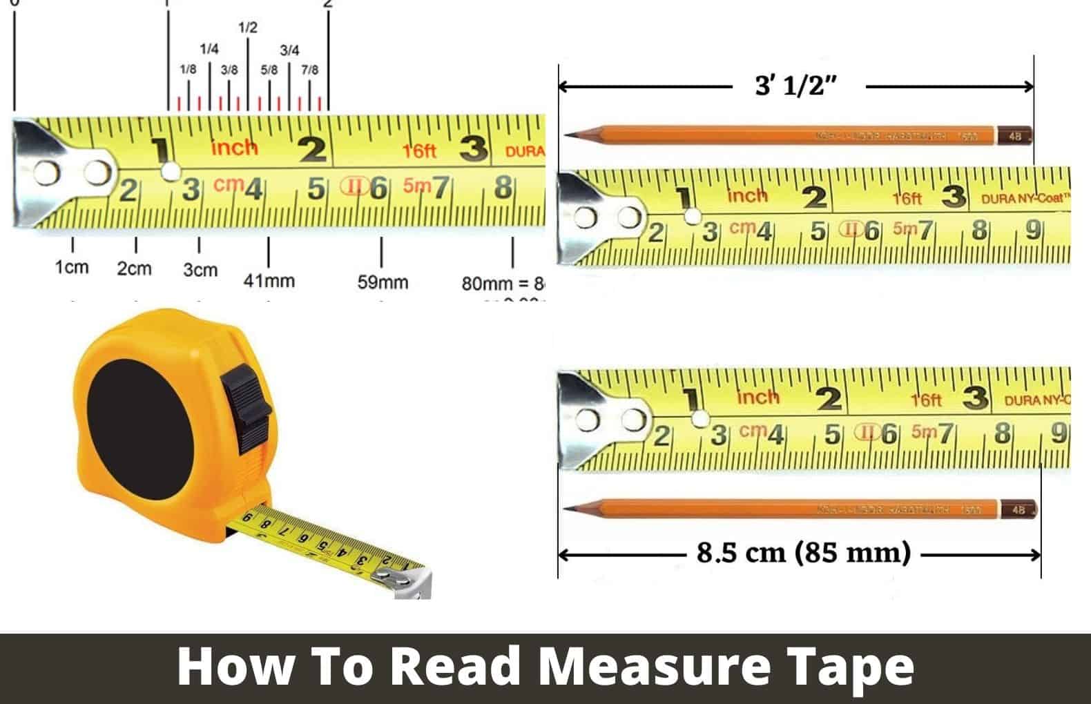 How to Read Measurement Tape, Feet, Inch, Meter